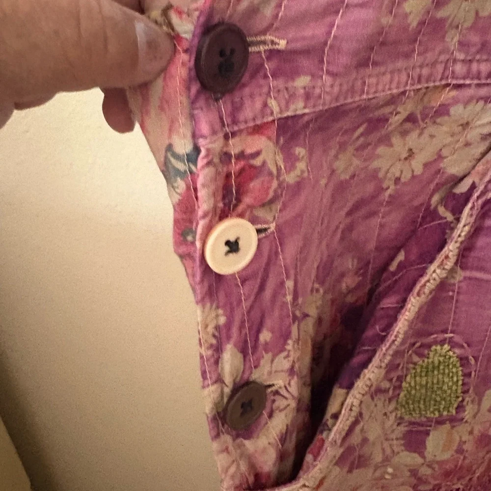 Magnolia Pearl Patchwork Overalls in Pink and Blue Gently worn. A must have!! - Picture 6 of 16